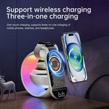 Multi-G table lamp BT speaker & MIC & clock & wireless charge Big G table lamp Bluetooth speaker with wheat belt clock with multi-function wireless charge