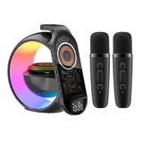 Multi-G table lamp BT speaker & MIC & clock & wireless charge Big G table lamp Bluetooth speaker with wheat belt clock with multi-function wireless charge