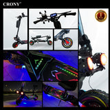 CRONY G10 Off Road Dual Motor E-Scooter Big LcD Display Easy folding NFC lock Remote control 10" Off-Road Tires Scooter Front Bag