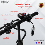 CRONY V10 Fast Speed E-scooter1200w 10inch 48V Battery Top Speed Range 20-40Km Triple LED Headlamps Base  LED Lights 10 Inch Tyres