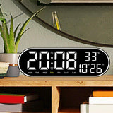 CRONY 8021 Clock Digital Wall Clock Alarm Clock Wall Mounted Adjustable Temperature Digital Clock Remote Control for Home