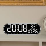 CRONY 8021 Clock Digital Wall Clock Alarm Clock Wall Mounted Adjustable Temperature Digital Clock Remote Control for Home