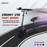 CRONY V10 Fast Speed E-scooter1200w 10inch max speed Fast Speed E-bike electric scooter