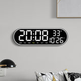 CRPONY 8021 White+Blue Electronic Clock Display 5 Adjustable Brightness Wall Clock For Home Farmhouse Office