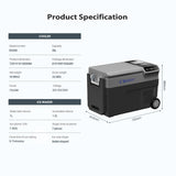 CRONY B35IM Ice Maker refrigerator with wheels Lever 38L Portable Ice Maker &amp Freezer Home &amp Car Use -20°C 7 Bullet Ice LED Control Wheels