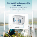 CRONY B35IM Ice Maker refrigerator with wheels Lever 38L Portable Ice Maker &amp Freezer Home &amp Car Use -20°C 7 Bullet Ice LED Control Wheels