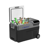 CRONY B35IM Ice Maker refrigerator with wheels Lever 38L Portable Ice Maker &amp Freezer Home &amp Car Use -20°C 7 Bullet Ice LED Control Wheels