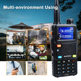 Baofeng UV-5RH 7W UHF (400-480MHz) VHF (136-174MHz) Tri-Bands 999Ch Frequency Search Weather Forecast FM Walkie Talkie