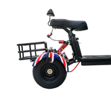 CRONY SS-11W Three-wheeled Small Harley big seat electric three wheel scooter with basket