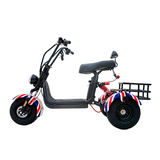 CRONY SS-11W Three-wheeled Small Harley big seat electric three wheel scooter with basket