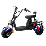 CRONY SS-11W Three-wheeled Small Harley big seat electric three wheel scooter with basket