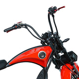 CRONY NEW X1 Harley Electrocar car With BT Speaker Electrocar car Citycoco Fat Tire Electric motorcycle | Red