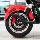 CRONY NEW X1 Harley Electrocar car With BT Speaker Electrocar car Citycoco Fat Tire Electric motorcycle | Red