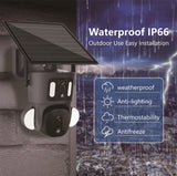CRONY RBX-SD320 4G-4K-8MP RBX-SD320 WIFI-4K-8MP Solar Dual Linkage Battery PT Camera Built in Battery Outdoor Auto Human Tracking Solar Dual lens Camera