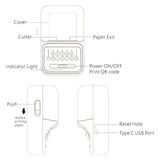 CRONY WP9520 Mini Thermal Label Printer Vintage Look Handheld Portable Wireless Mini Thermal Barcode Sticker Label Printer Ink-free