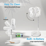 KY-19107 Mini Extendable Compact Foldable Table Desktop Telescopic Fan