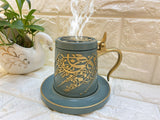Bakhoor Big teacup Bukhoor Dukhoon Portable Incense Burner-Brown - Edragonmall.com