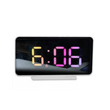 CRONY 0S-002 LED Clock Digital Clock Student Makeup Mirror Smart Electronic Bedside Alarm Clock Watch Calendar - Edragonmall.com