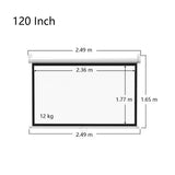 Crony 120 Inch 4:3 Anti-Light Projection Screen Widescreen Projector Manual Pull Down Projection Screen - Edragonmall.com