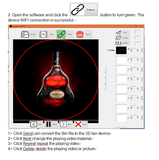 CRONY 3D AD 30CM Hologram Advertising WIFI+APP Advertising LED display Holographic Imaging Naked Eye Fan - Edragonmall.com