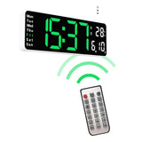 CRONY 6629 Electronic Clock LED Alarm clock Remote Control Digital Electronic Wall Clock Display Temperature week and calendar - Edragonmall.com