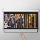 CRONY 72 Inch 4:3 Anti-Light Projection Screen Widescreen Projector Manual Pull Down Projection Screen - Edragonmall.com