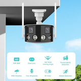 CRONY EW WIFI 4MP（ICsee APP）Binocular ultra wide Angle Camera 4K 8MP Camera Ultra-Wide Angle Dual Lens 180° Panorama two way audio - Edragonmall.com