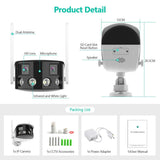 CRONY EW WIFI 4MP（ICsee APP）Binocular ultra wide Angle Camera 4K 8MP Camera Ultra-Wide Angle Dual Lens 180° Panorama two way audio - Edragonmall.com