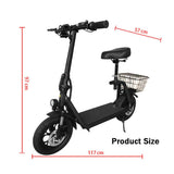 CRONY JL005-02 Small Harley Electric Bicycle Folding Electric Scooter 2 Wheels Electric Motorcycle with Basket - Edragonmall.com