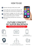 CRONY  LED Fashion Display Backpack  Novelty Smart Style Laptop Backpack Creative Christmas Gift School Bag B001