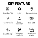 CRONY NIP-33 3MP Dual screen linkage 2.3mm ultra wide IP Camera - Edragonmall.com