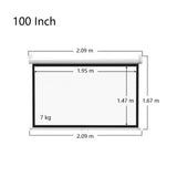 Crony Projection Wall Screen 100 Inch 4:3 Anti-Light With projector screen by manual Screen - Edragonmall.com