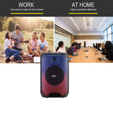 CRONY RX-6168 Speaker portable blututh speaker dancing speaker with flame light 10W party outdoor karaoke speaker - Edragonmall.com