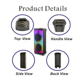 CRONY RX-6238 big power disco light loud speaker wireless with bass echo treble rechargeable battery karaoke speaker - Edragonmall.com