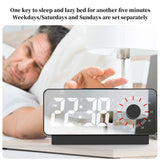 CRONY S238A Digital Alarm Clock with Visible Timer Snooze Temperature Date Knob Countdown Table Clock Dual Alarm Night Mode LED Clock - Edragonmall.com