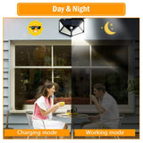 CRONY SH-100LED Solar Powered LED Wall Light Outdoor Backyard Garden Stair Solar Powered 4 Sides Lighting Wall Lamp 100LED Motion - Edragonmall.com