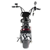 CRONY Small Harley two seat big tires with BT 1000w 60KM/H high power two wheels adult electric scooter motorcycle | orange - Edragonmall.com
