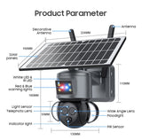 CRONY ST-558-6MP-12X-4G Dual Lens Zoom Solar Battery Camera - Edragonmall.com