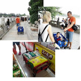 CRONY TC3015 Folding Cart Heavy Duty Collapsible Folding Wagon Utility Shopping Outdoor Camping Garden Cart | Black - Edragonmall.com