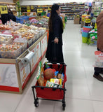 CRONY TC3015 Folding Cart Heavy Duty Collapsible Folding Wagon Utility Shopping Outdoor Camping Garden Cart | BLUE - Edragonmall.com