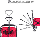 CRONY TC3015 Folding Cart Heavy Duty Collapsible Folding Wagon Utility Shopping Outdoor Camping Garden Cart | BLUE - Edragonmall.com