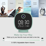 CRONY Two-way Audio Baby Movement Camera TUYA Wifi Temperature Alarm Baby Monitor with Night Lamp Clock - Edragonmall.com