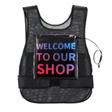 CRONY us-b005 LED display waistcoat Bios led | professional advertising | LED matrix LED screen panel vest | HD advertising board display AD Jacket - Edragonmall.com