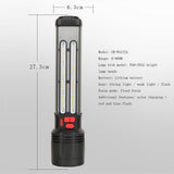 CRONY W5122A Solar Energy Flashlight Plastic with 2835#+3030# Lamp Bead 18650 Battery 2000mAh Switch Type-C Port USB Charging - Edragonmall.com