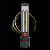 CRONY W5122A Solar Energy Flashlight Plastic with 2835#+3030# Lamp Bead 18650 Battery 2000mAh Switch Type-C Port USB Charging - Edragonmall.com