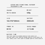 CRONY WT-RD09 Telescopic Outdoor Fan With LED lighting Tripod Household Retractable Fan USB Rechargeable Outdoor Camping Multifunctional Fan - Edragonmall.com