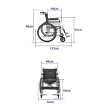 CRONY XT-T-007 Hand-pushed wheelchair With toilet Convenient four-brake wheelchair, multifunctional folding wheelchair - Edragonmall.com