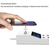 CRONY YC-CDA6A Socket 8USB Charging With Display Adapter dock dock charger QC3.0, wireless charger with LED display Aturos | White - Edragonmall.com