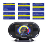 KONNWEI KW206 HUD OBD2 Car Diagnostic Scanner On-Board Computer Gauge DTC Engine Code Reader Voltage Test LCD Screen Built-in Speaker - Edragonmall.com