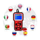KW681 Car & Motorcycle Battery Tester OBDII Diagnostic Scann - Edragonmall.com